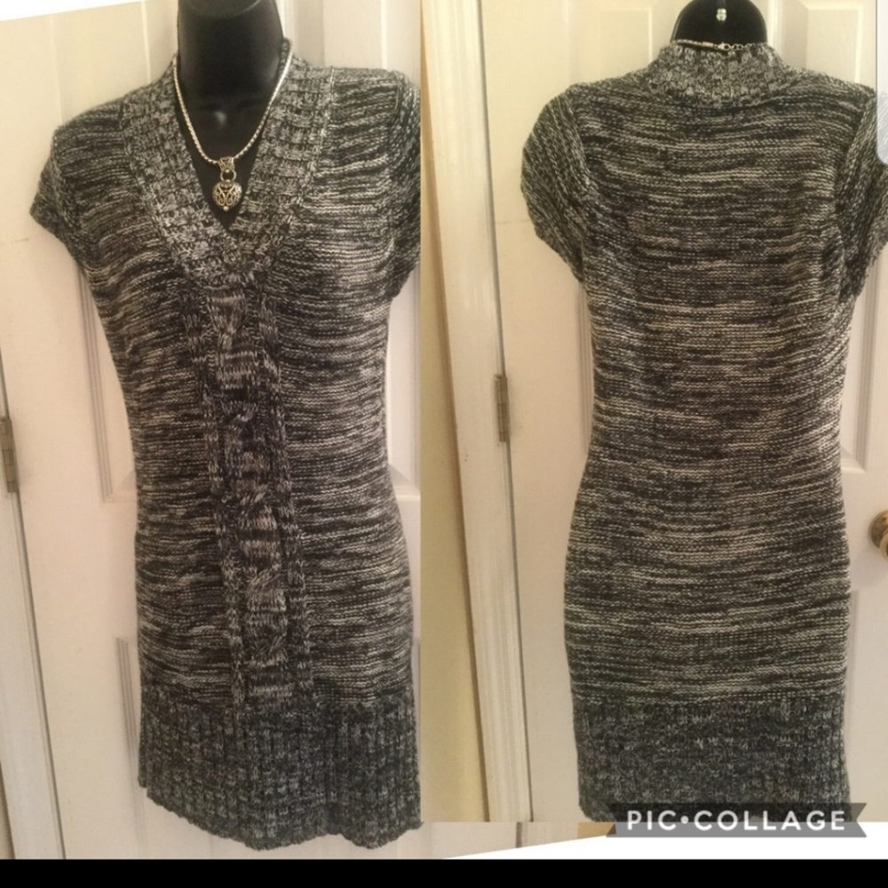 Chesley Black & White Sweater Dress
